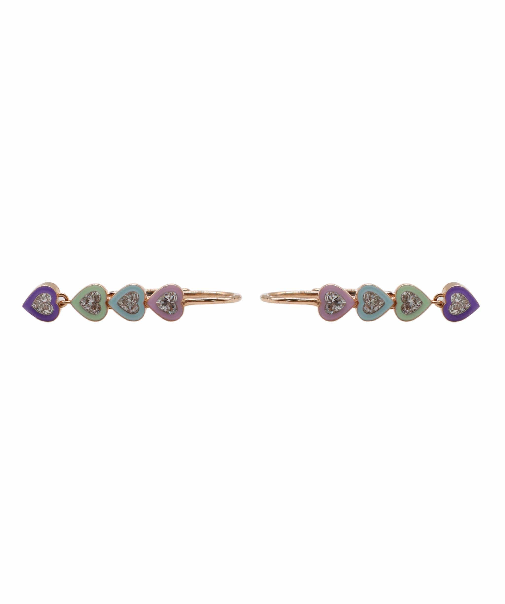 Luxury Promise KAMYEN 1.32CT HEART DIAMOND EARRING Earring ER-K31K