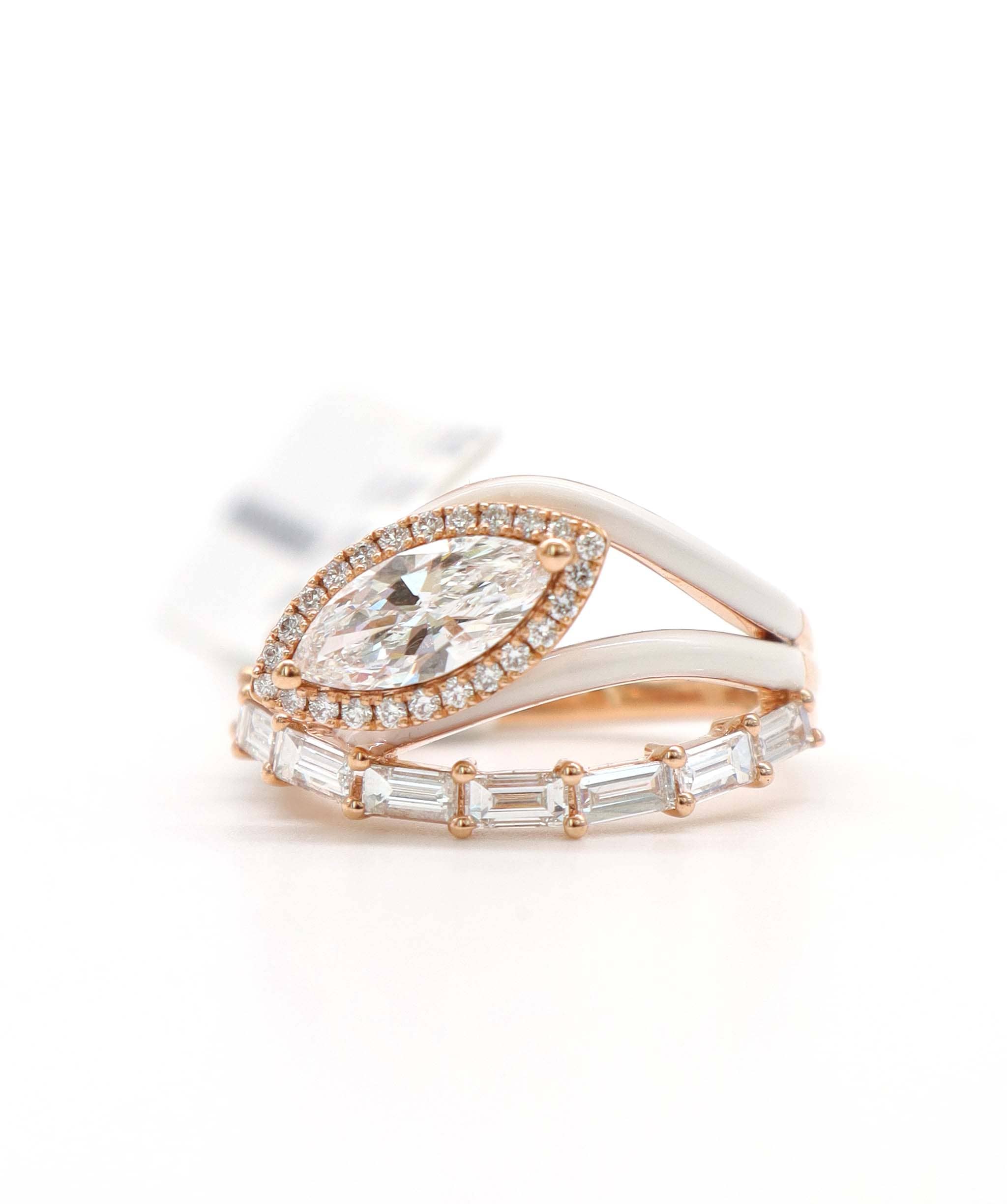 Luxury Promise KAMYEN 1.57CT MQ, BUG AND ROUND DIAMOND RING Ring R-AA47K