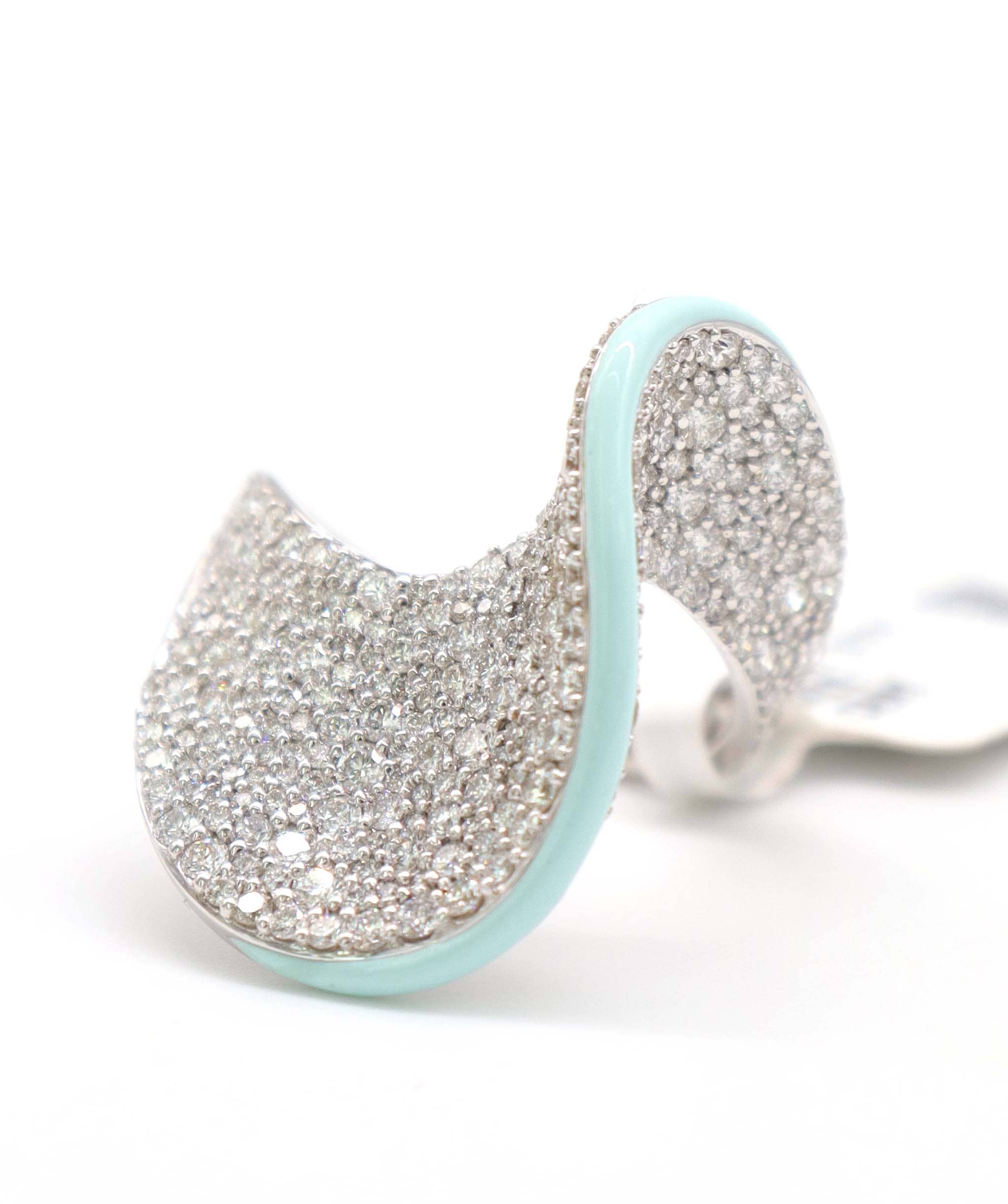 Luxury Promise KAMYEN 2.27CT DIAMOND ENAMEL WAVE RING Ring R-AC77G