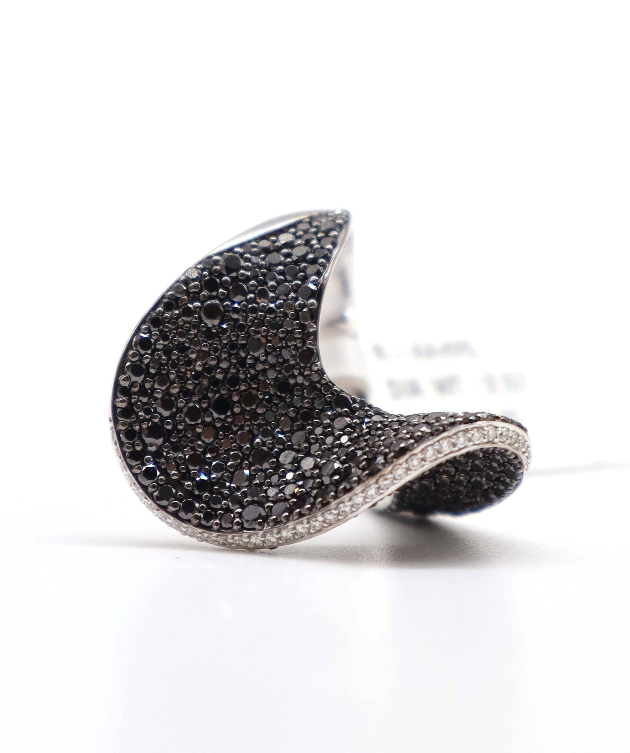 Luxury Promise KAMYEN 2.53CT BLACK DIAMOND WAVE RING Ring R-AC78G