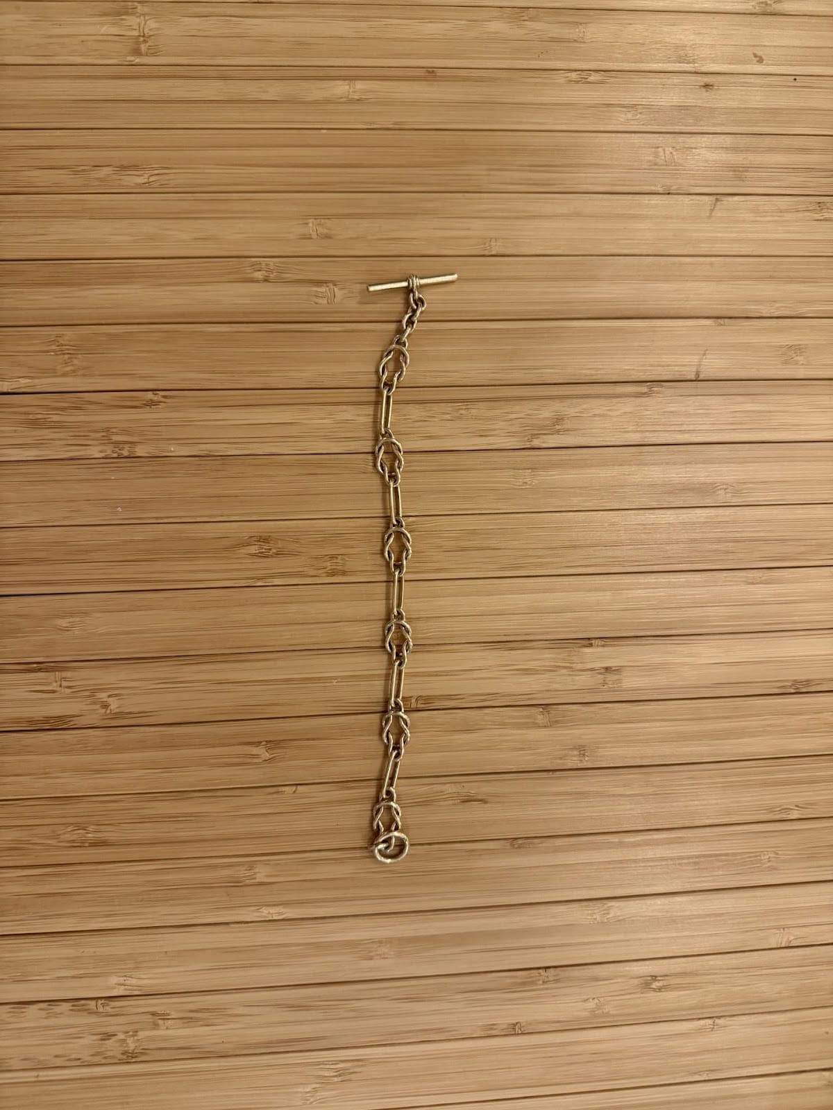 LUXURY PROMISE Knotted Paperclip YG bracelet AKC0691