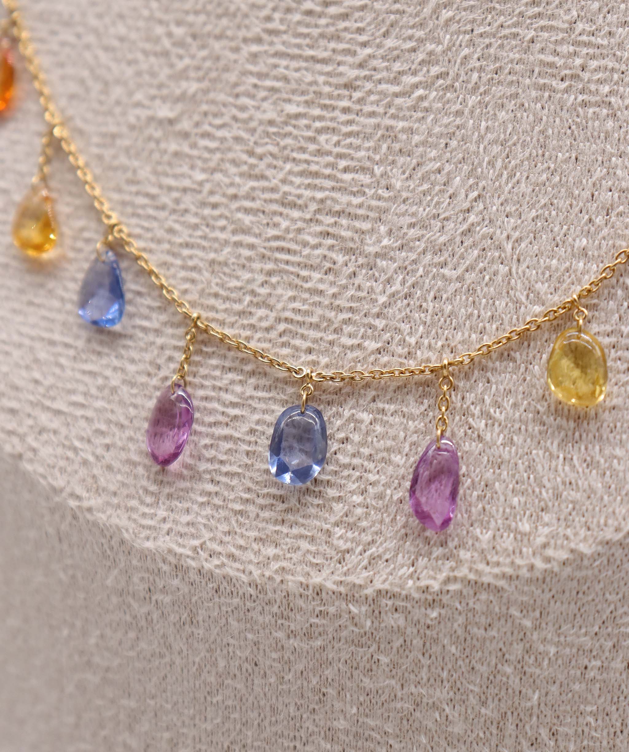 LUXURY PROMISE MIX SAPPHIRE OS NECKLACE C8484