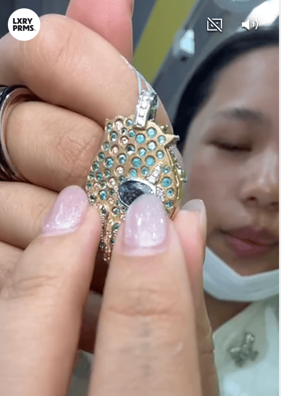 Luxury Promise Multi Stone Pendant in 18K/Pt900 / PT1.15ct / S1.82ct / PS2.31ct / E2.11ct / R3.02ct / D 5805 JJC0865