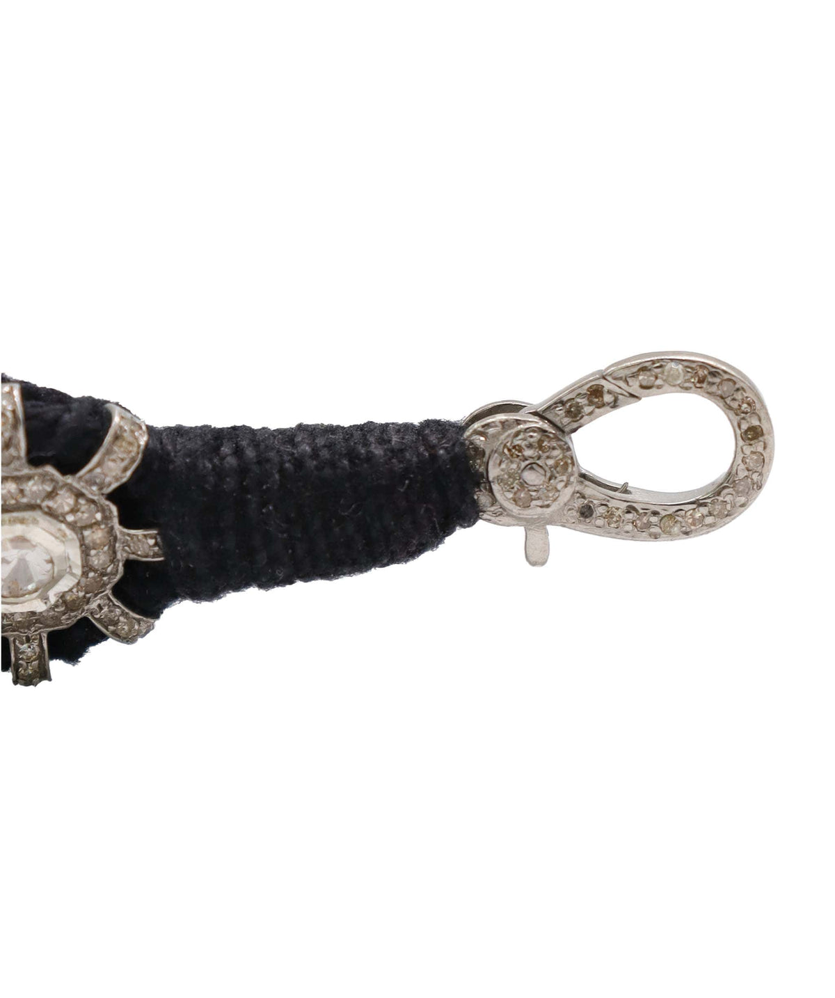 Luxury Promise Natural Polki Diamond Black Thread Friendship Bracelet DXBCD2249
