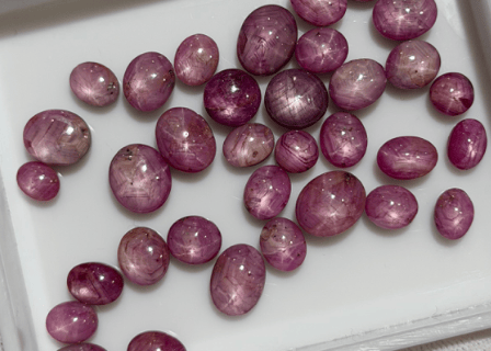 Luxury Promise Natural Star Rube Rose Colour (no heat) (price per 1 stone) DXBCS3752