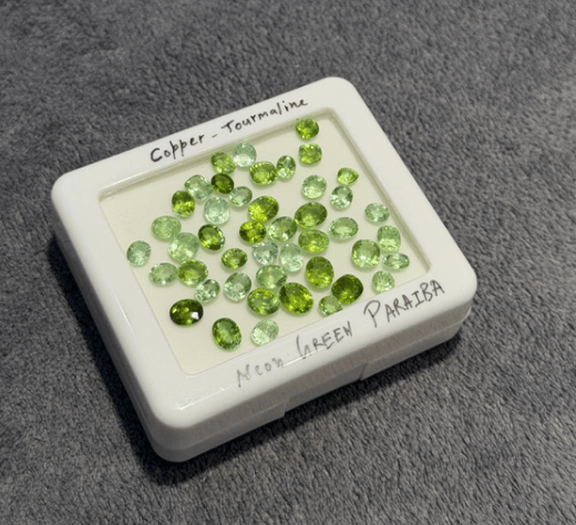 Luxury Promise Neon Green Paraiba (price for 1 stone) DXBCS2737