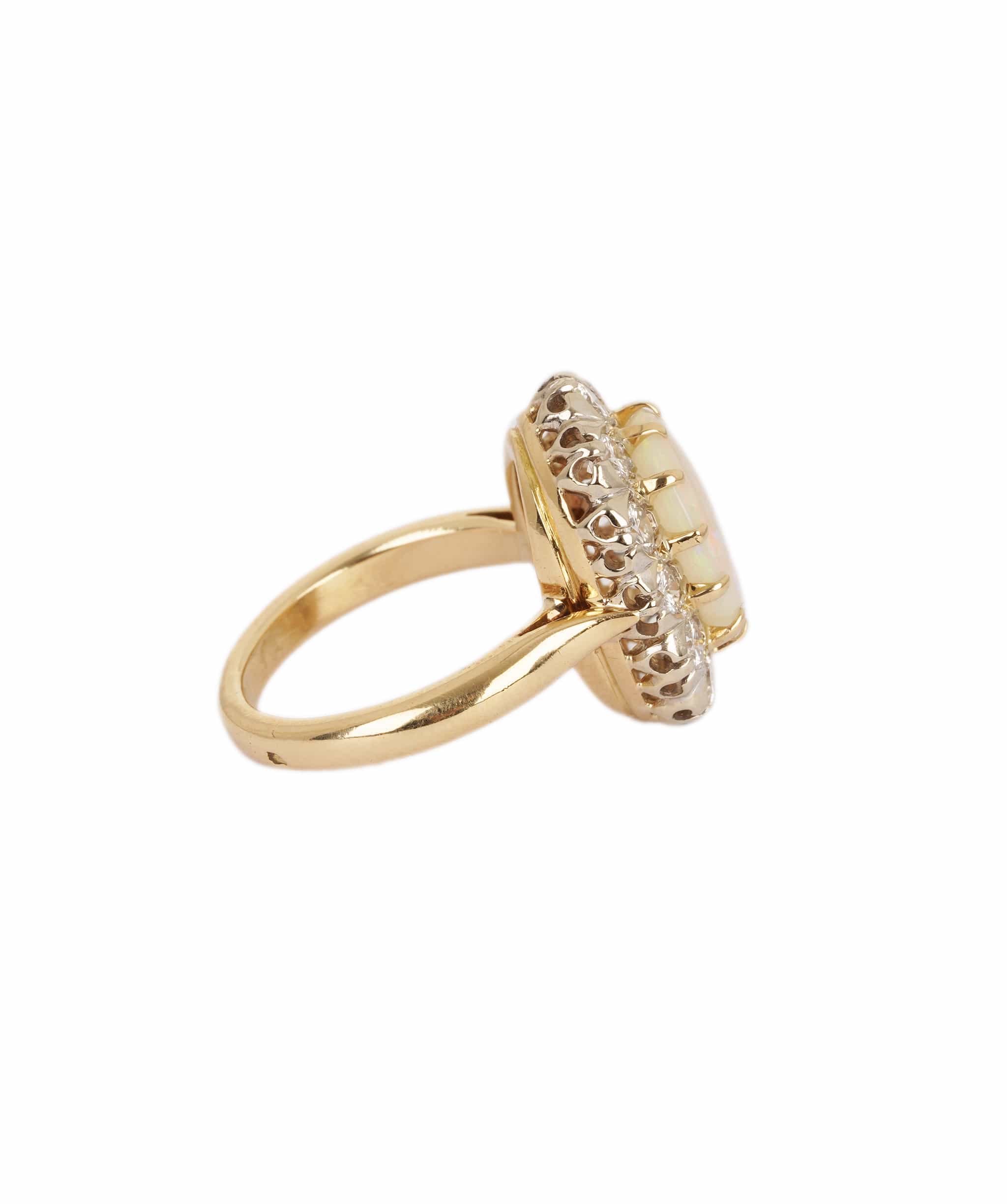 Luxury Promise Opal and Diamond Cluster Ring WA90694