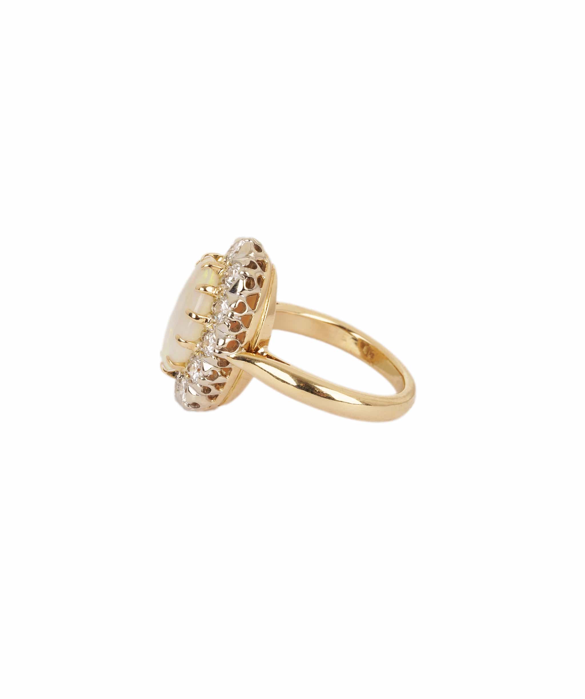 Luxury Promise Opal and Diamond Cluster Ring WA90694