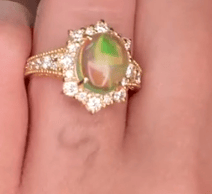 Luxury Promise Opal Ring in 18K - O1.93ct / D0.62ct CX8397 JJC0298