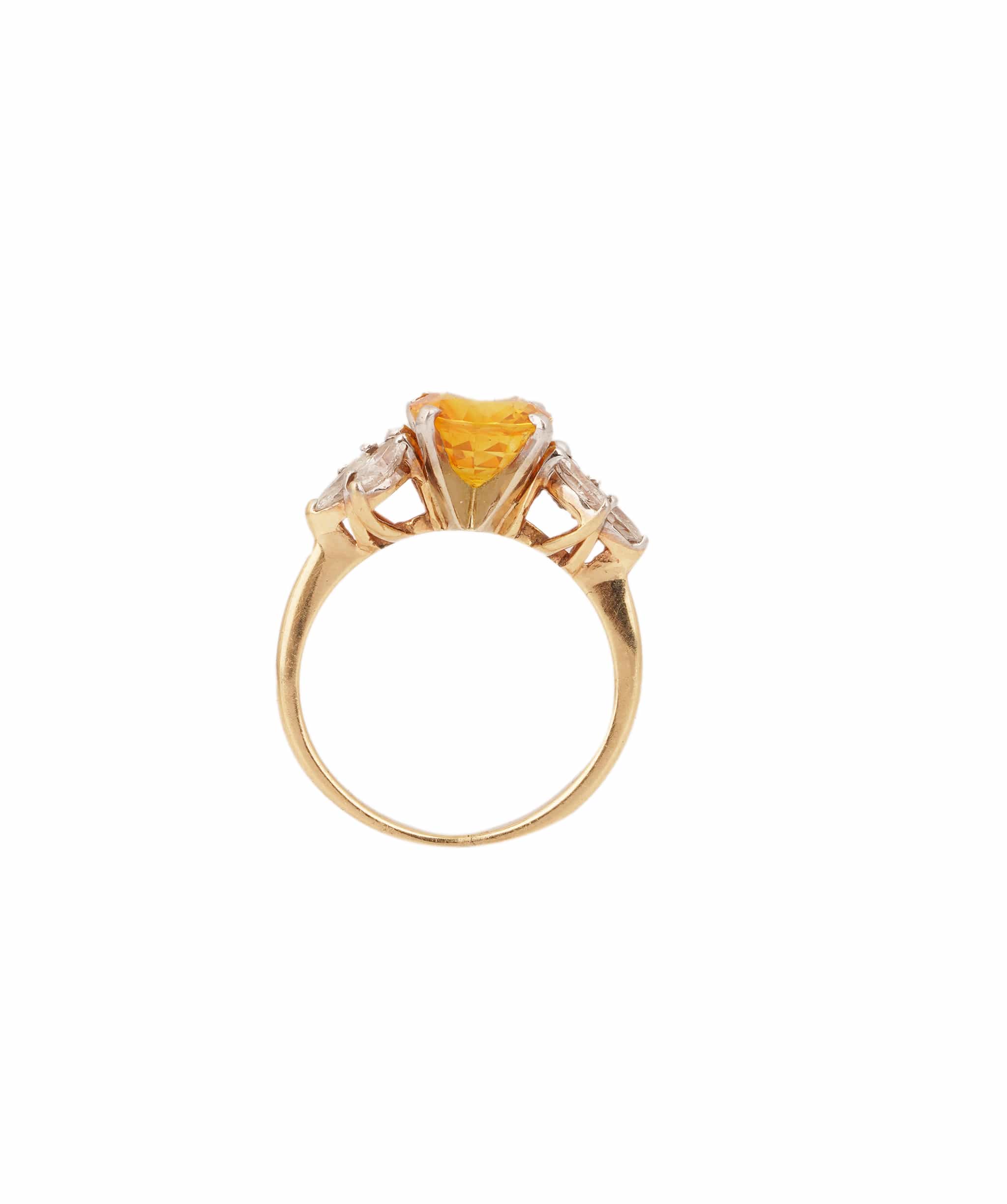 Luxury Promise Orange Sapphire and Diamond Ring WAHA52