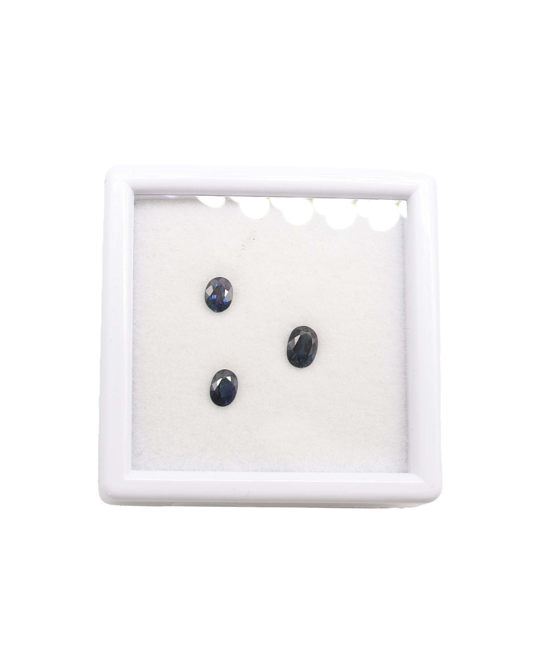 Luxury Promise OVAL BLUE SAPPHIRE Total 0.85 Natural Pack of 3 DXBN0293