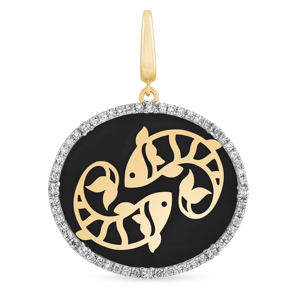 Luxury Promise Oval charm RDCH0032PB Pisces RDCH0032PB