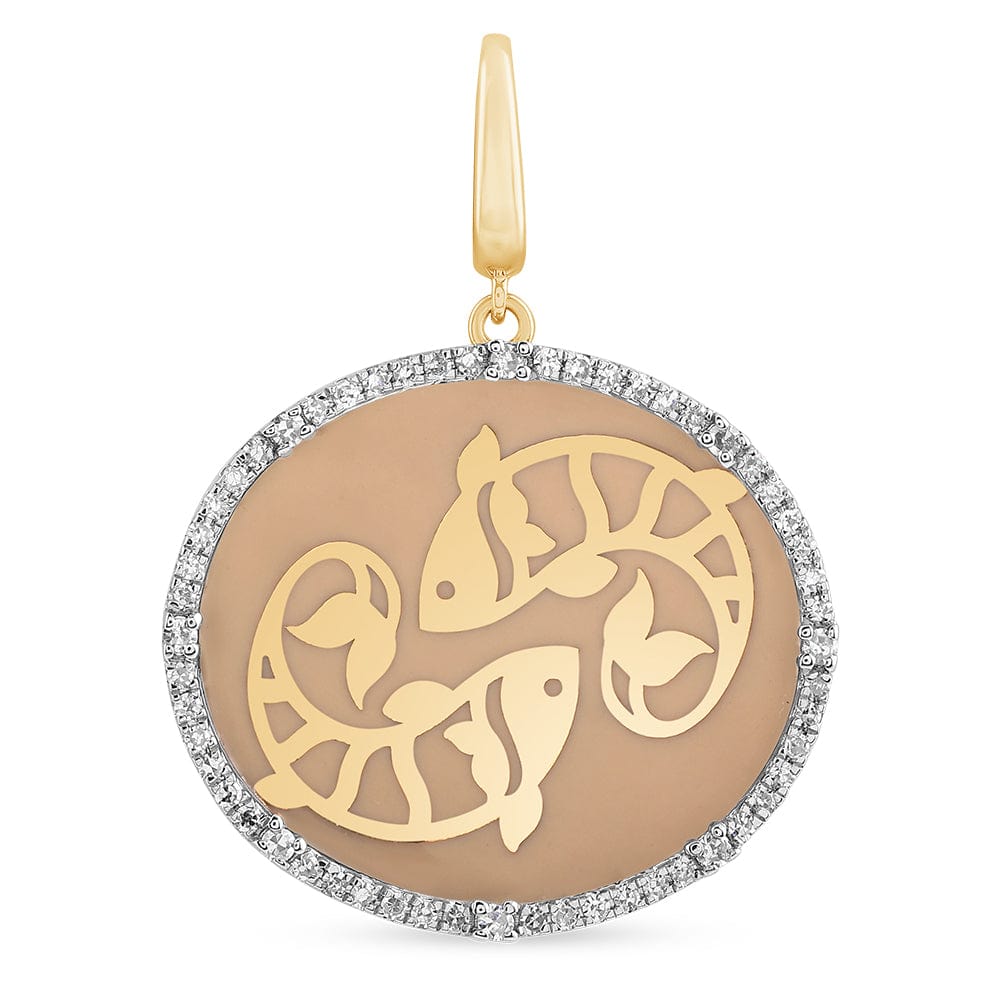 Luxury Promise Oval charm RDCH0032SS Pisces RDCH0032SS