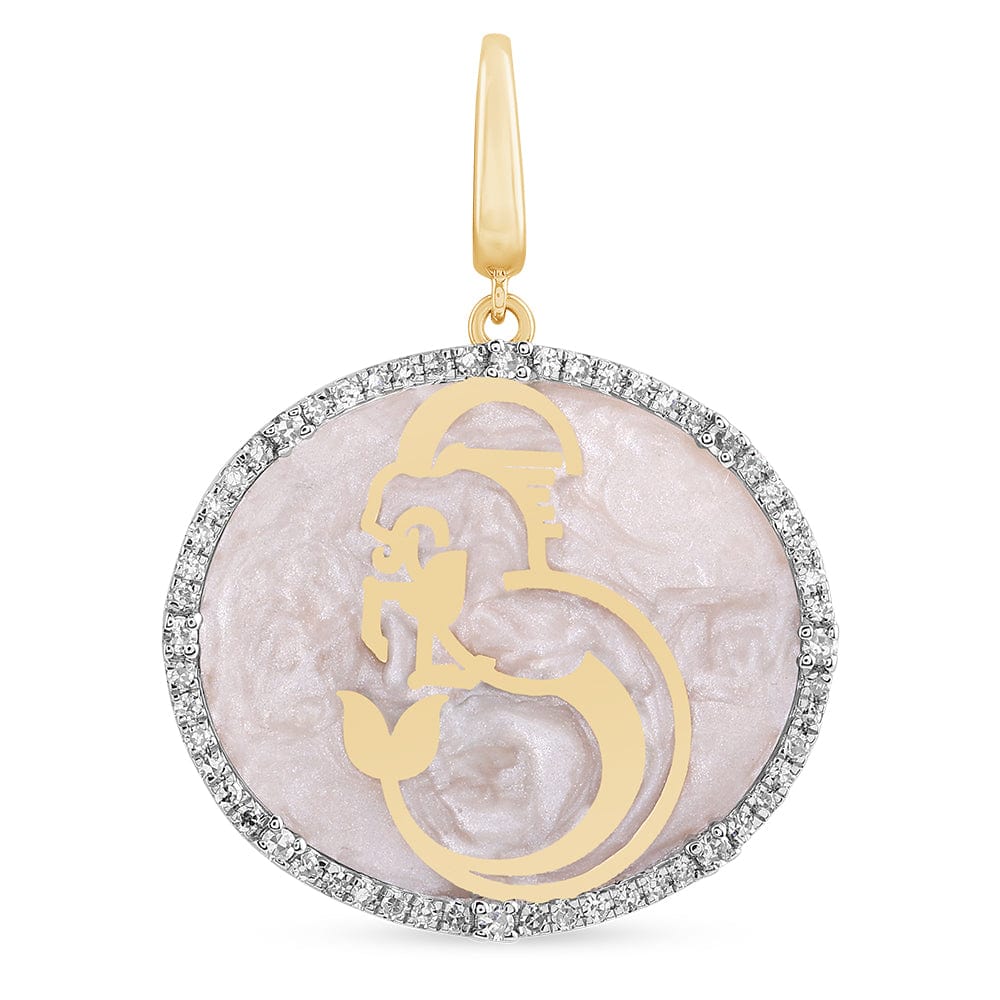 Luxury Promise Oval charm RDCH0036MOP Capricorn RDCH0036MOP