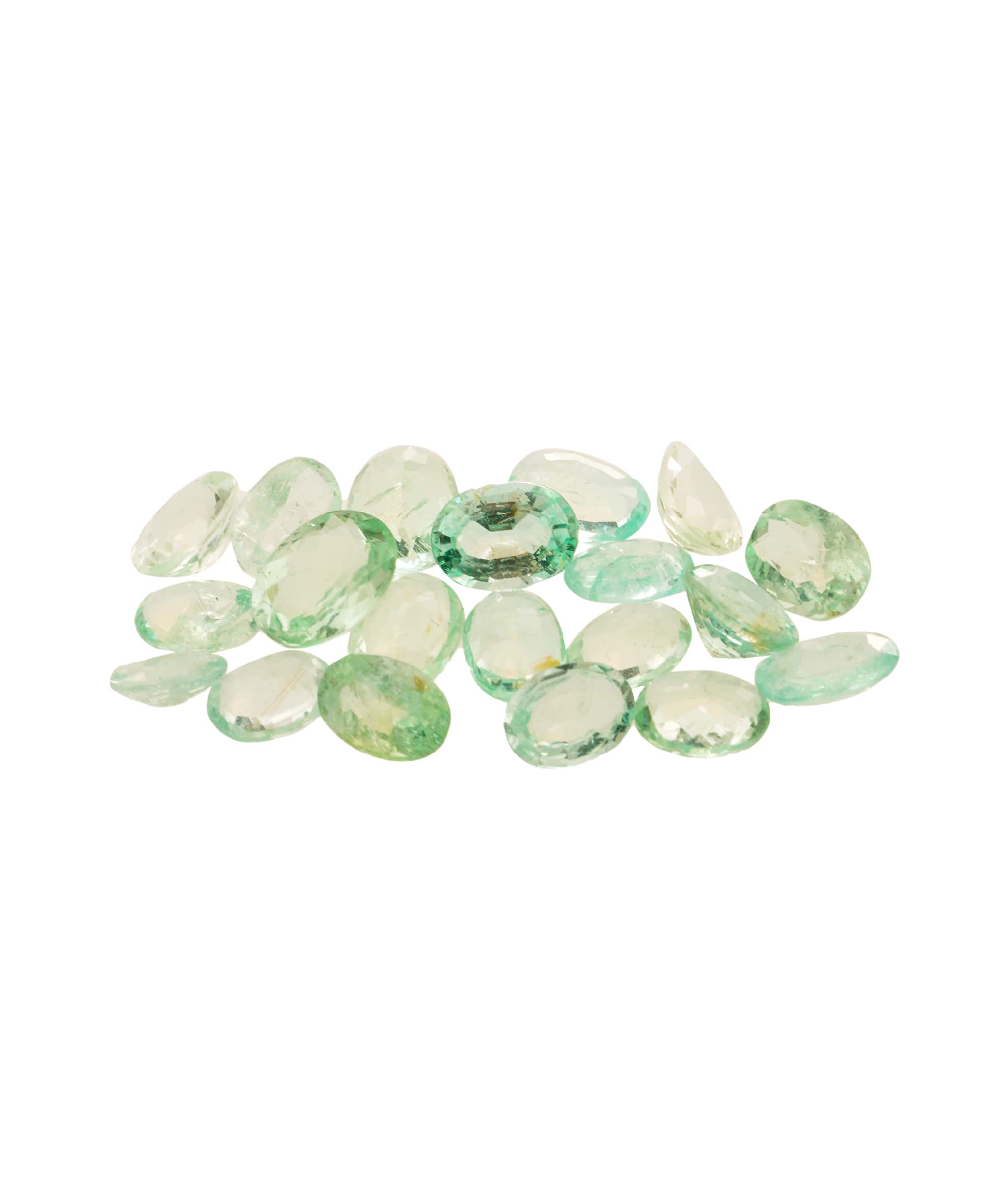 Luxury Promise Paraiba Green 20 Piece Necklace Set 9.38 crt ANC1627