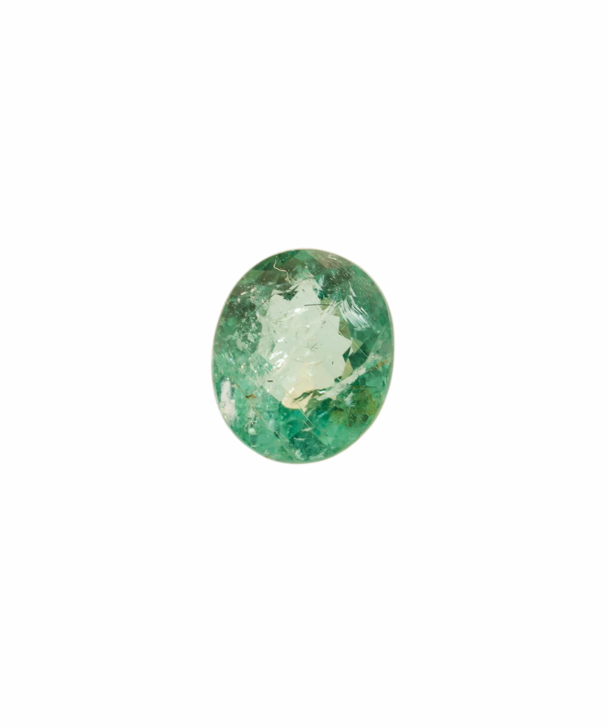 Luxury Promise Paraiba Green Oval 0.81 crt ANC1625