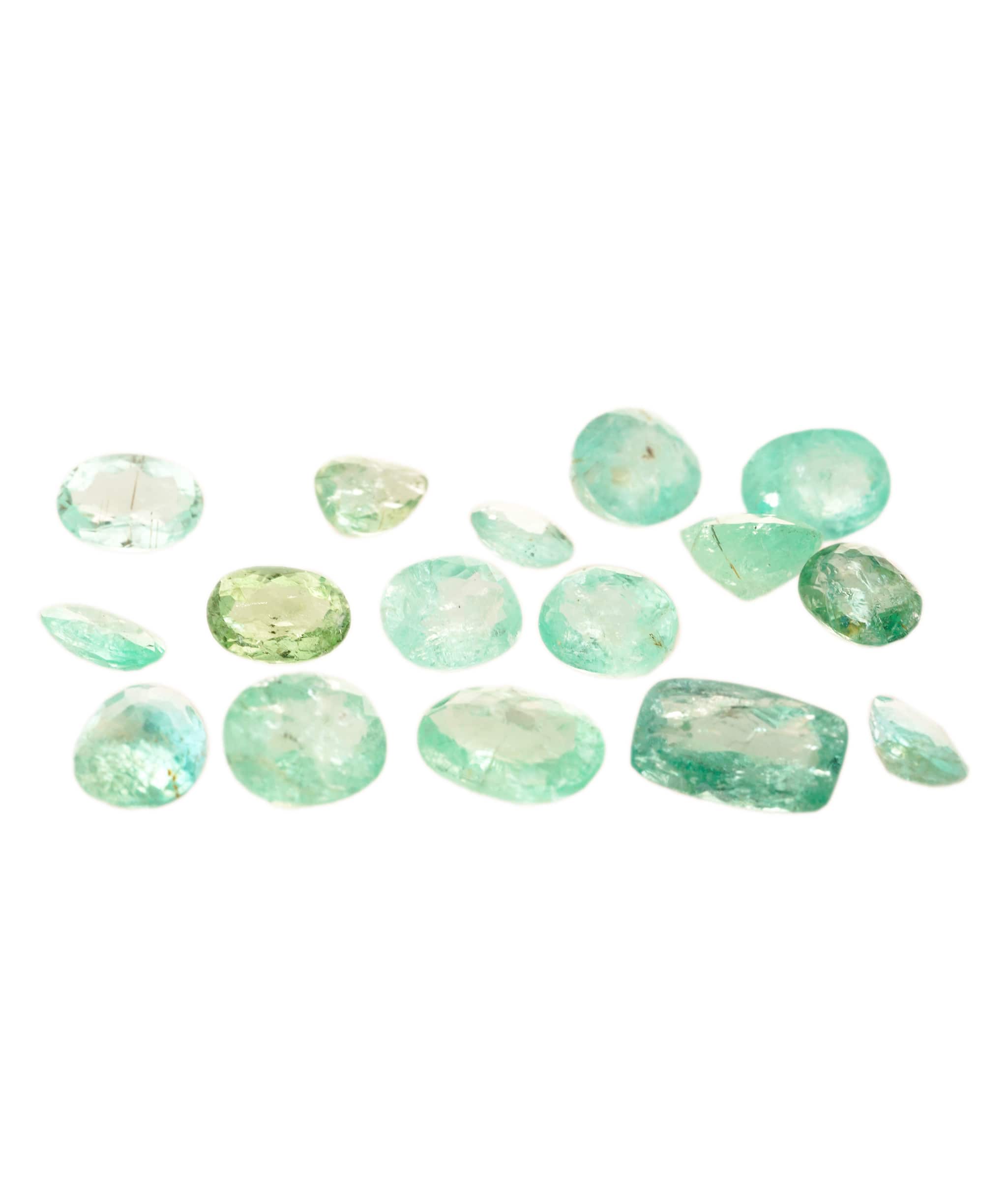 Luxury Promise Paraiba Neon Green 16 Piece Bracelet Set 9.71 crt ANC1669