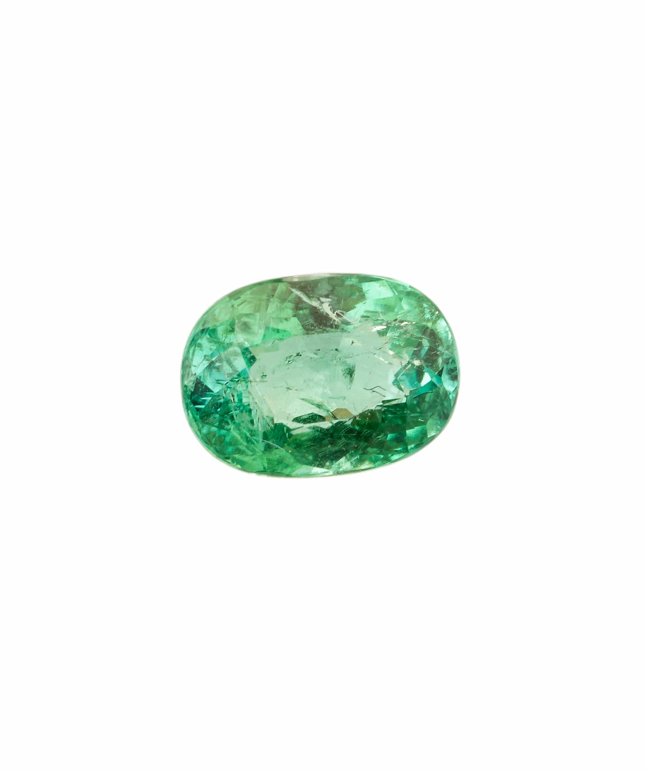 Luxury Promise Paraiba Neon Green Oval 0.97 crt ANC1588