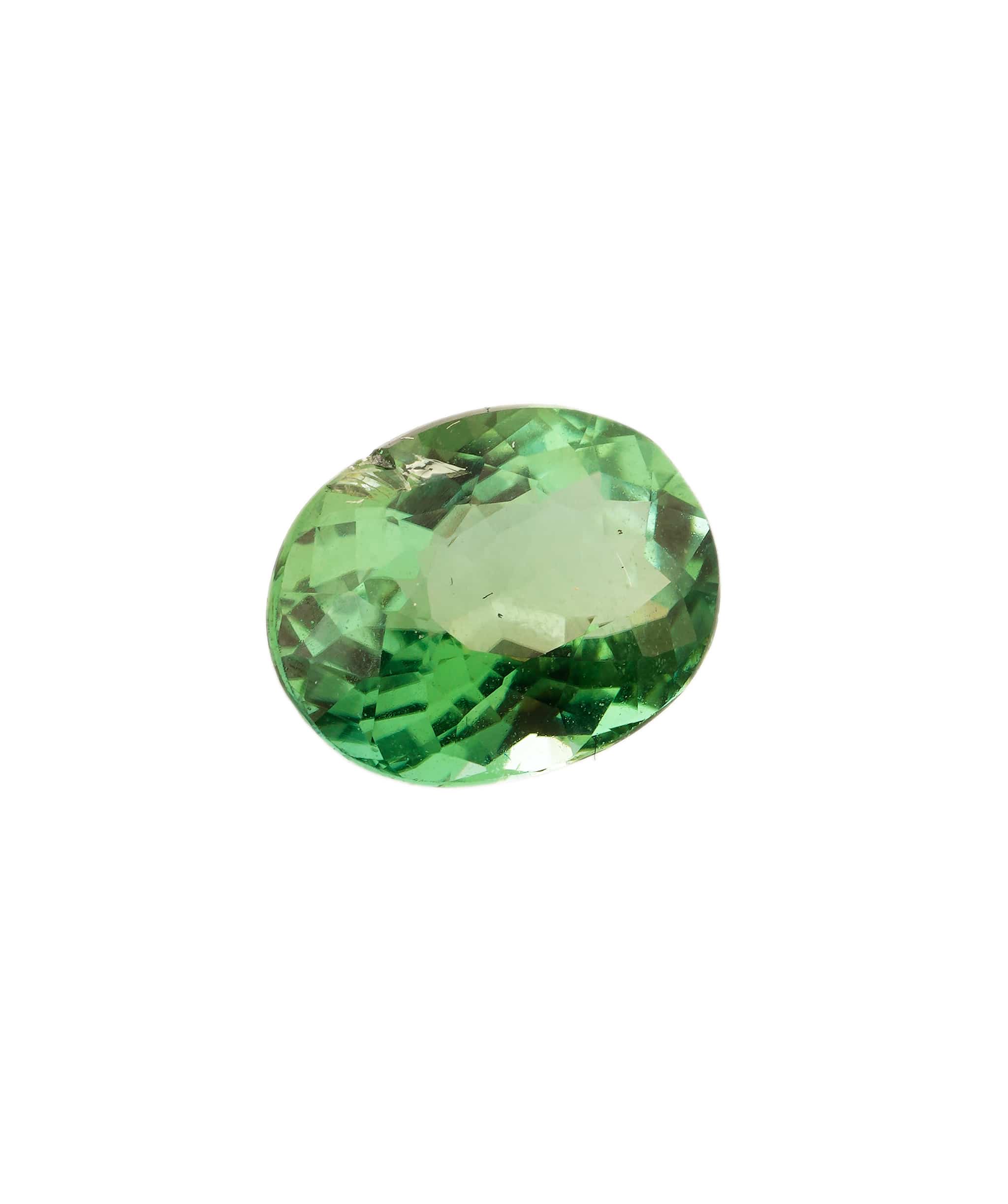 Luxury Promise Paraiba Neon Green Oval 1.45 crt ANC1598