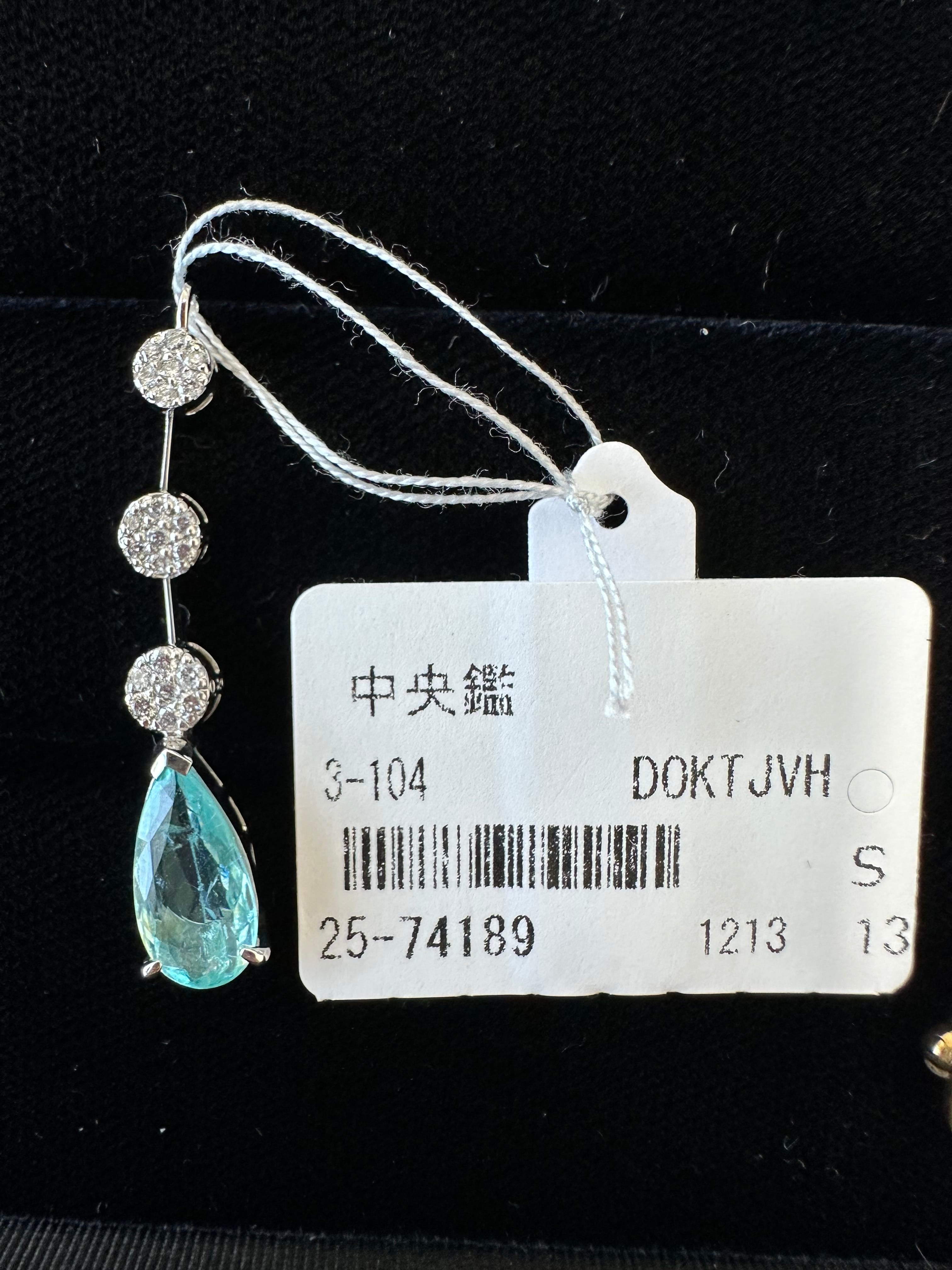 Luxury Promise PARAIBA1.72 DIA0.2 K18 PENDANT 25-74189