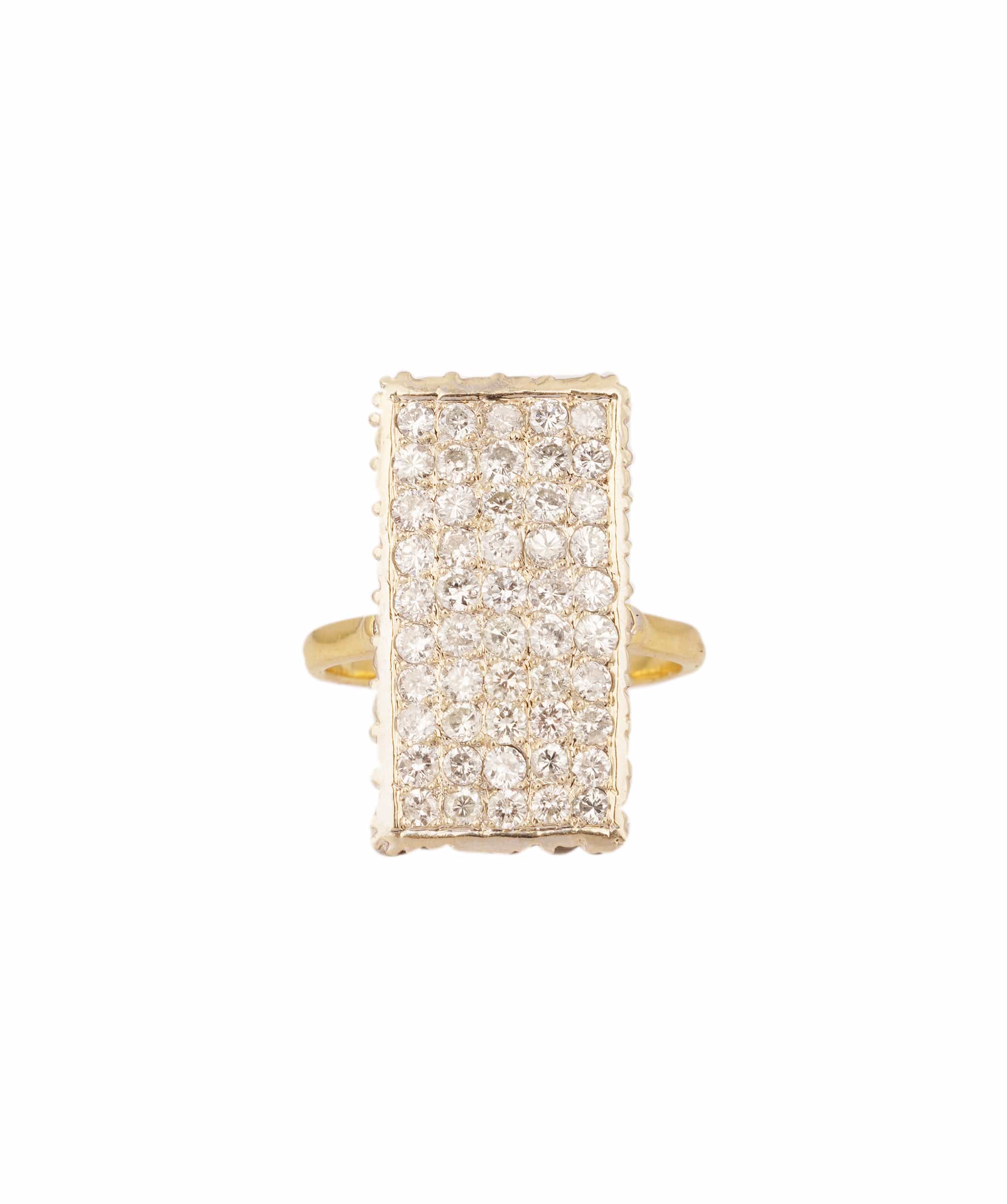 Luxury Promise Pave Diamond Square Ring WA23956