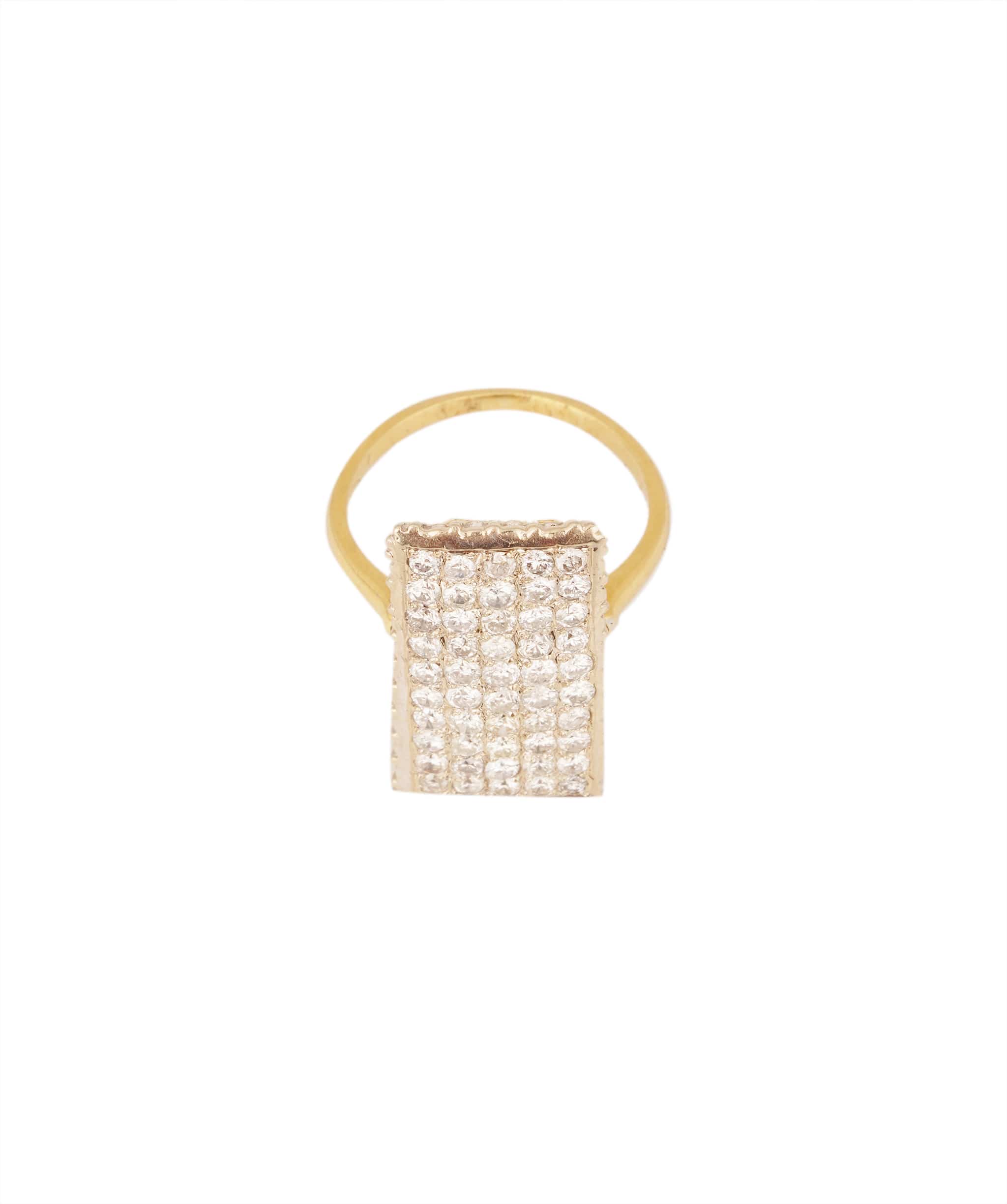 Luxury Promise Pave Diamond Square Ring WA23956
