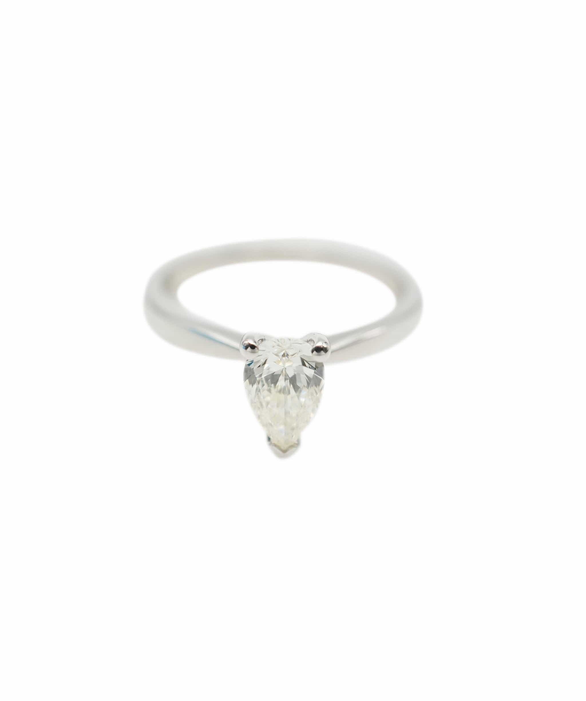 Luxury Promise Pear-shaped diamond,0.60 carat, white gold ring AHC1801