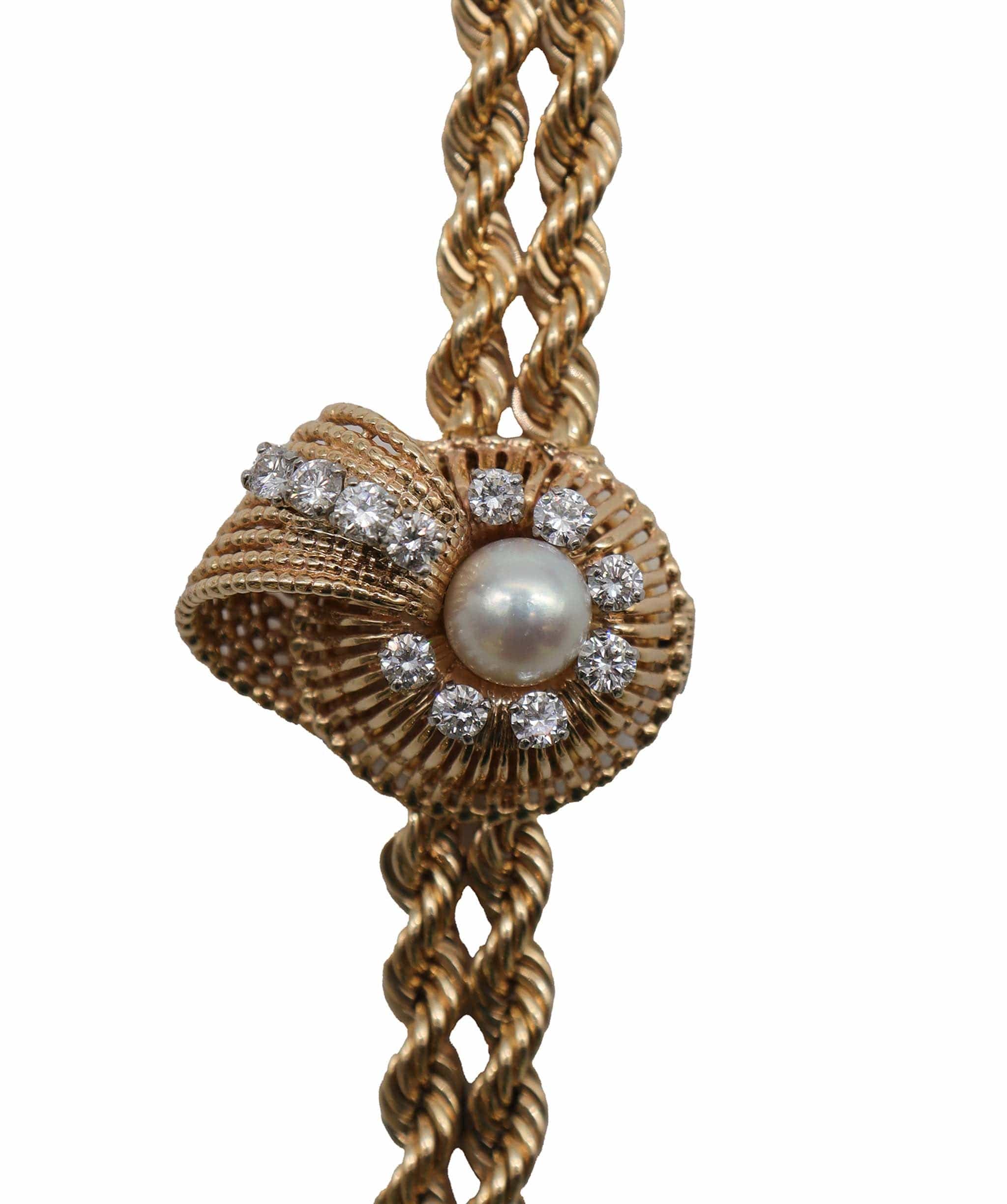 Luxury Promise Pearl Diamond Yellow Gold Watch DX0947 DXBS2505