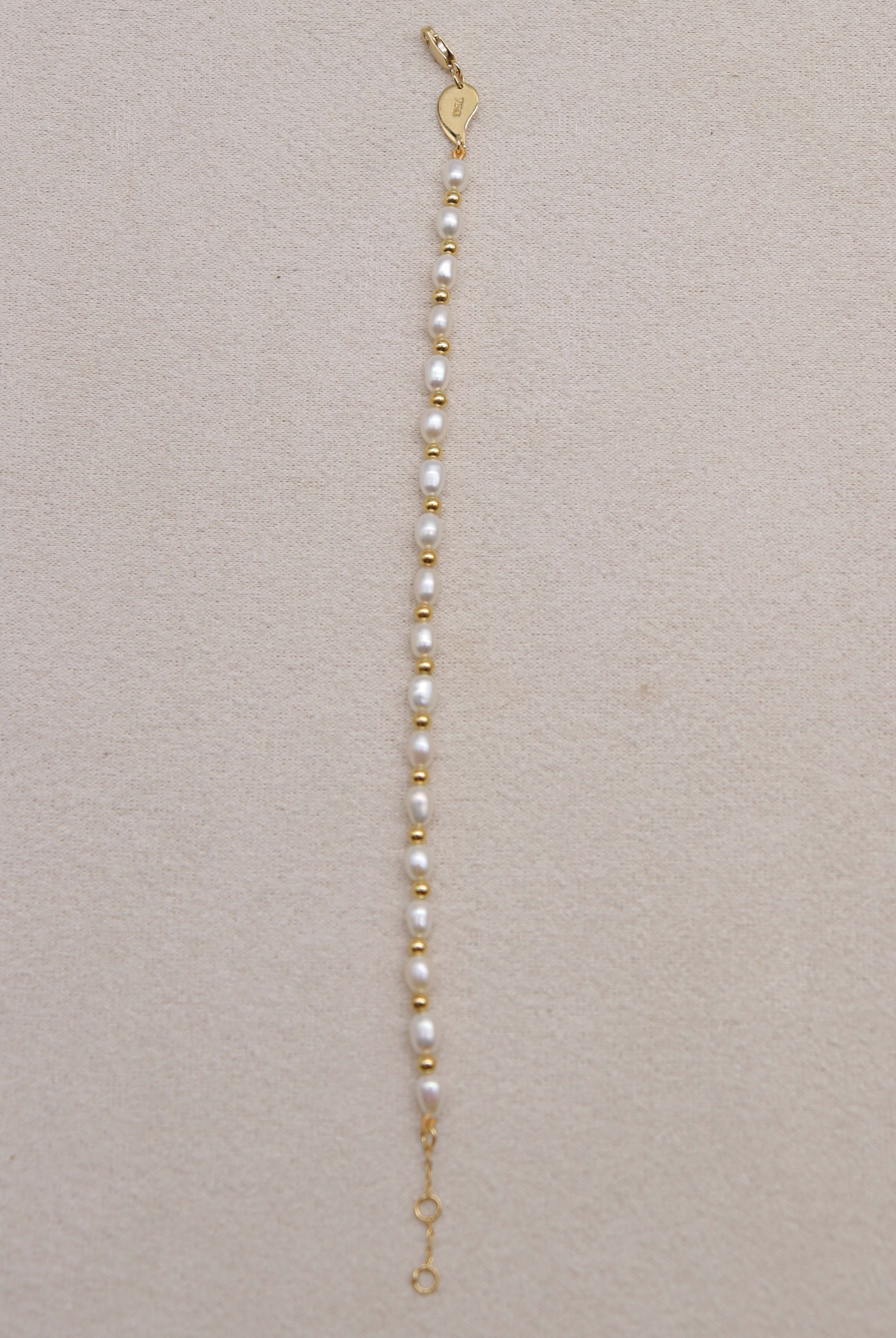 Luxury Promise Pearl Gold Bracelet 18k gold ASC6877