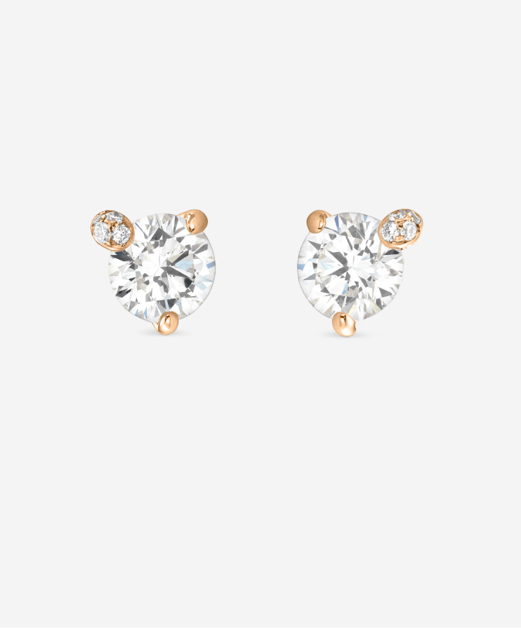 Luxury Promise Peekaboo ear pin rose gold + diamonds OS 18K rose gold +18 diamond ALTC0461