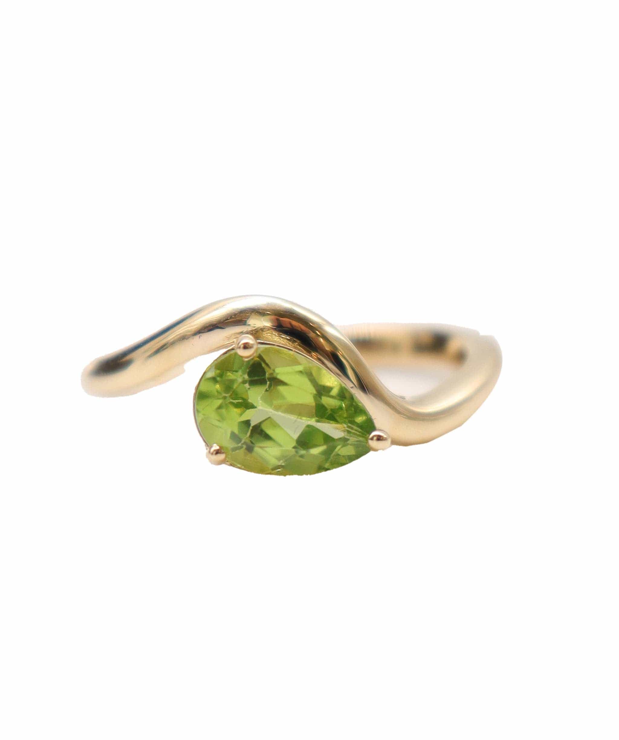 Luxury Promise Peridot and 18k Yellow Gold Custom Stacking Ring  DXBD0370