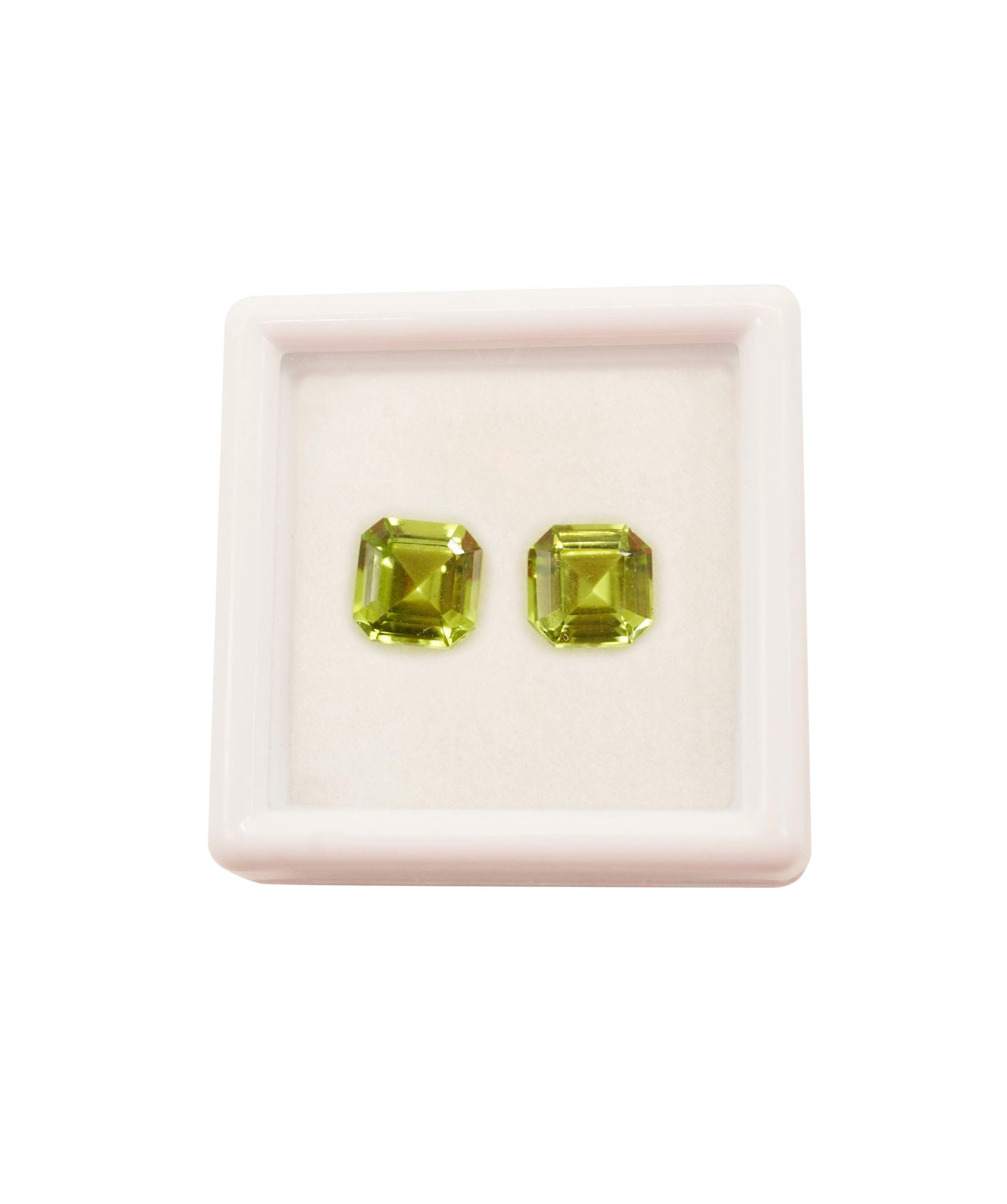 Luxury Promise Peridot Pair 3.28 Green Radiant ALC3404