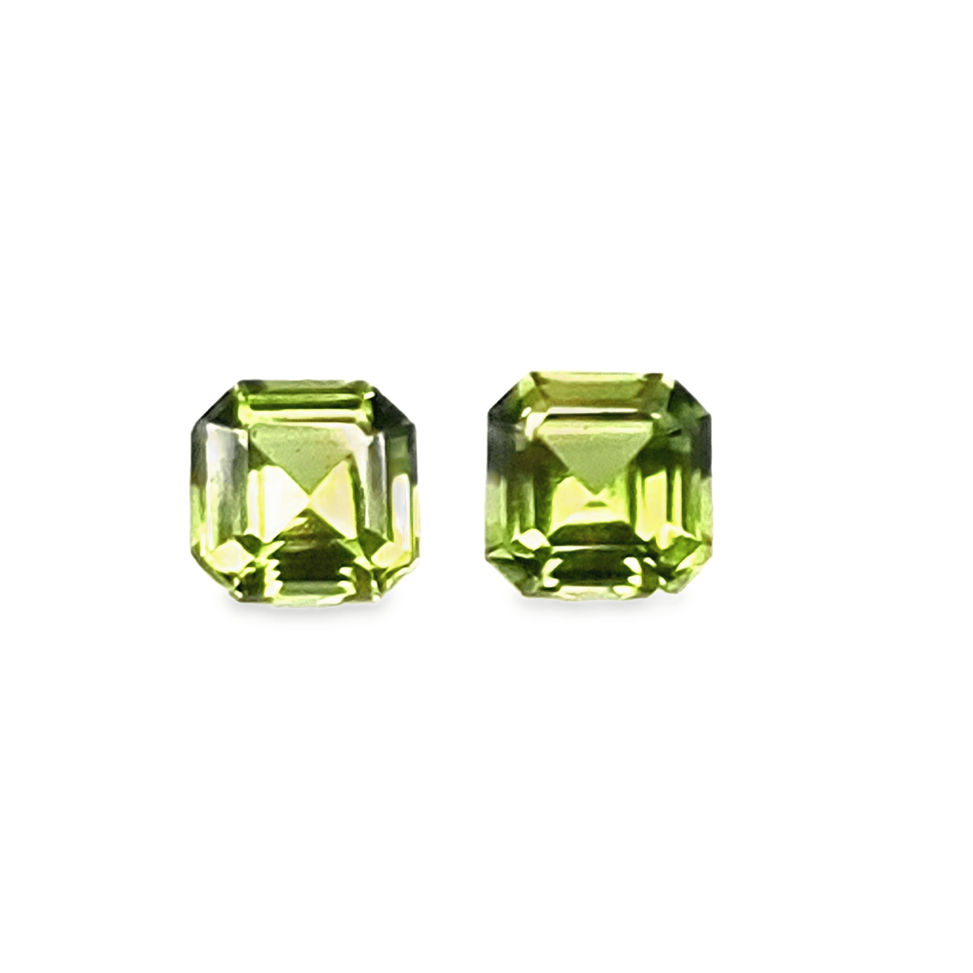 Luxury Promise Peridot Pair 3.28ct Radiant cut ANC1473
