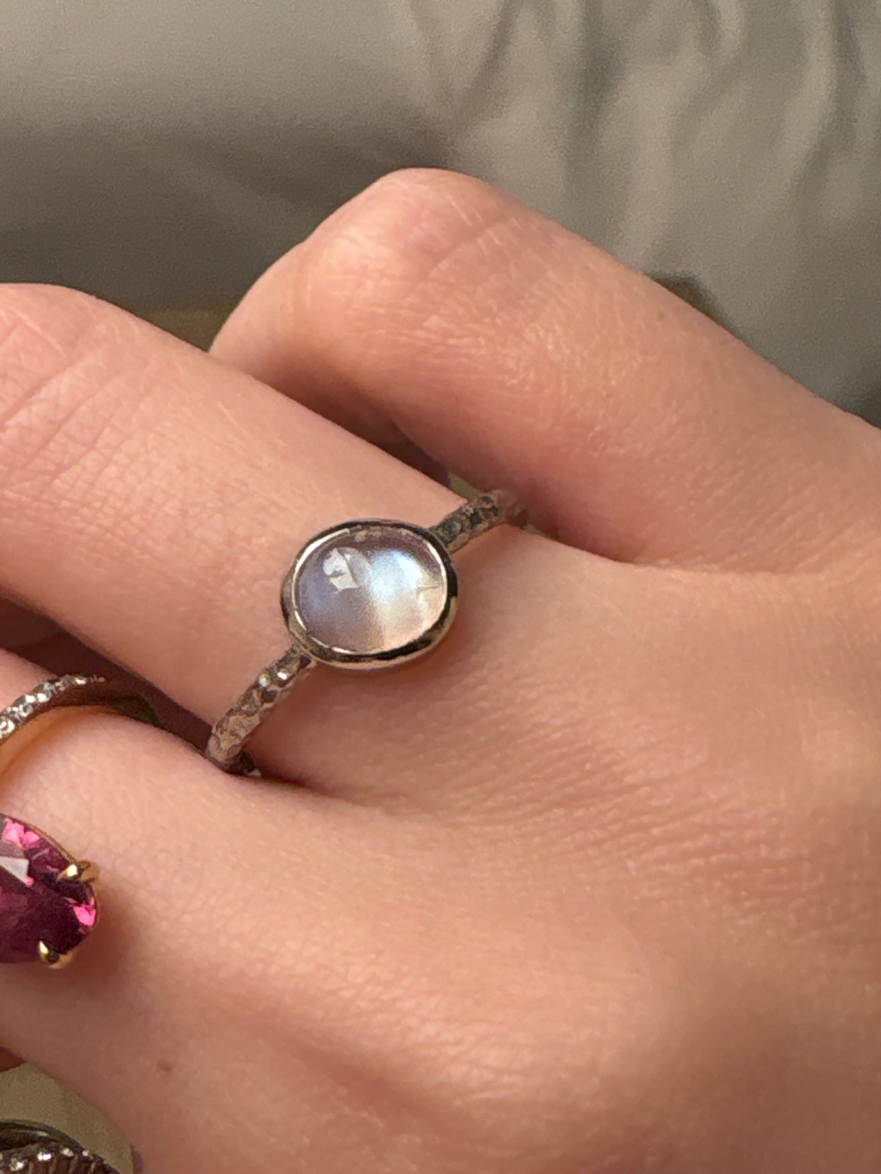 Luxury Promise Platinum Moonstone 1.5 ct RING RM2515