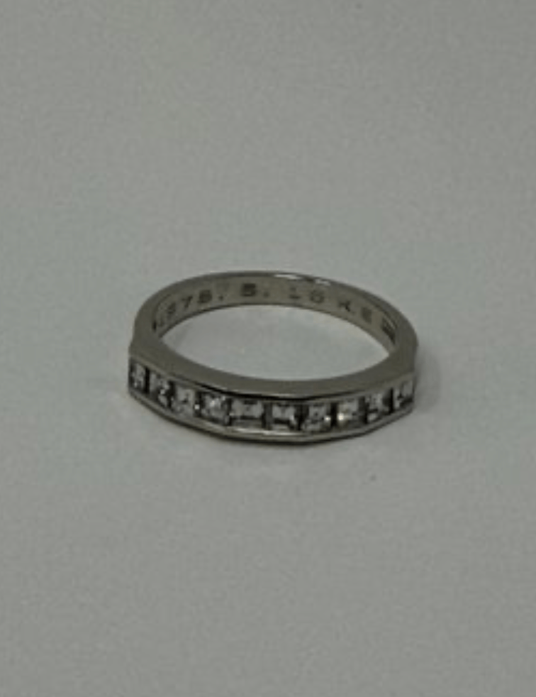 Luxury Promise plt sz 5.75 3.88g 0.72ctw princess cut diamonds ring AFI048