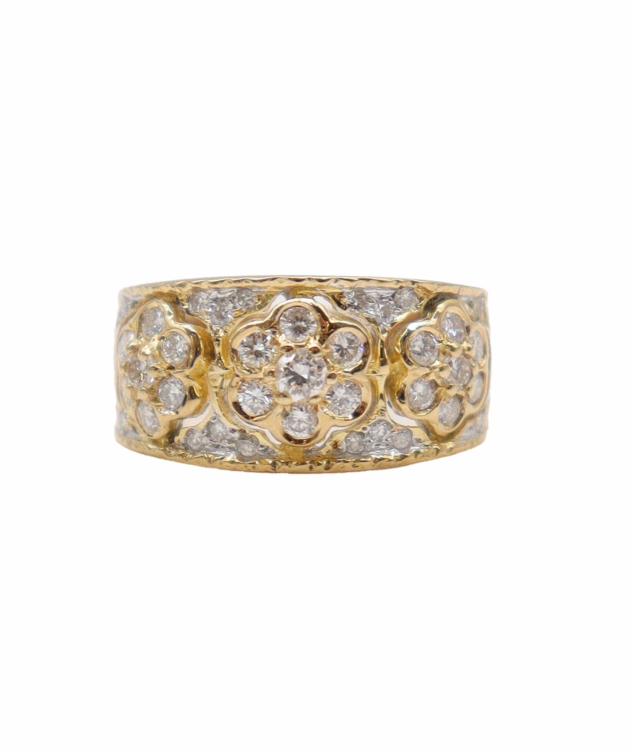 Luxury Promise Ponte Vecchio 11.5 size ring, diamond 0.70ct, K18 YG yellow gold 750, Diamond Ring, Ponte Vecchio DXBS4029