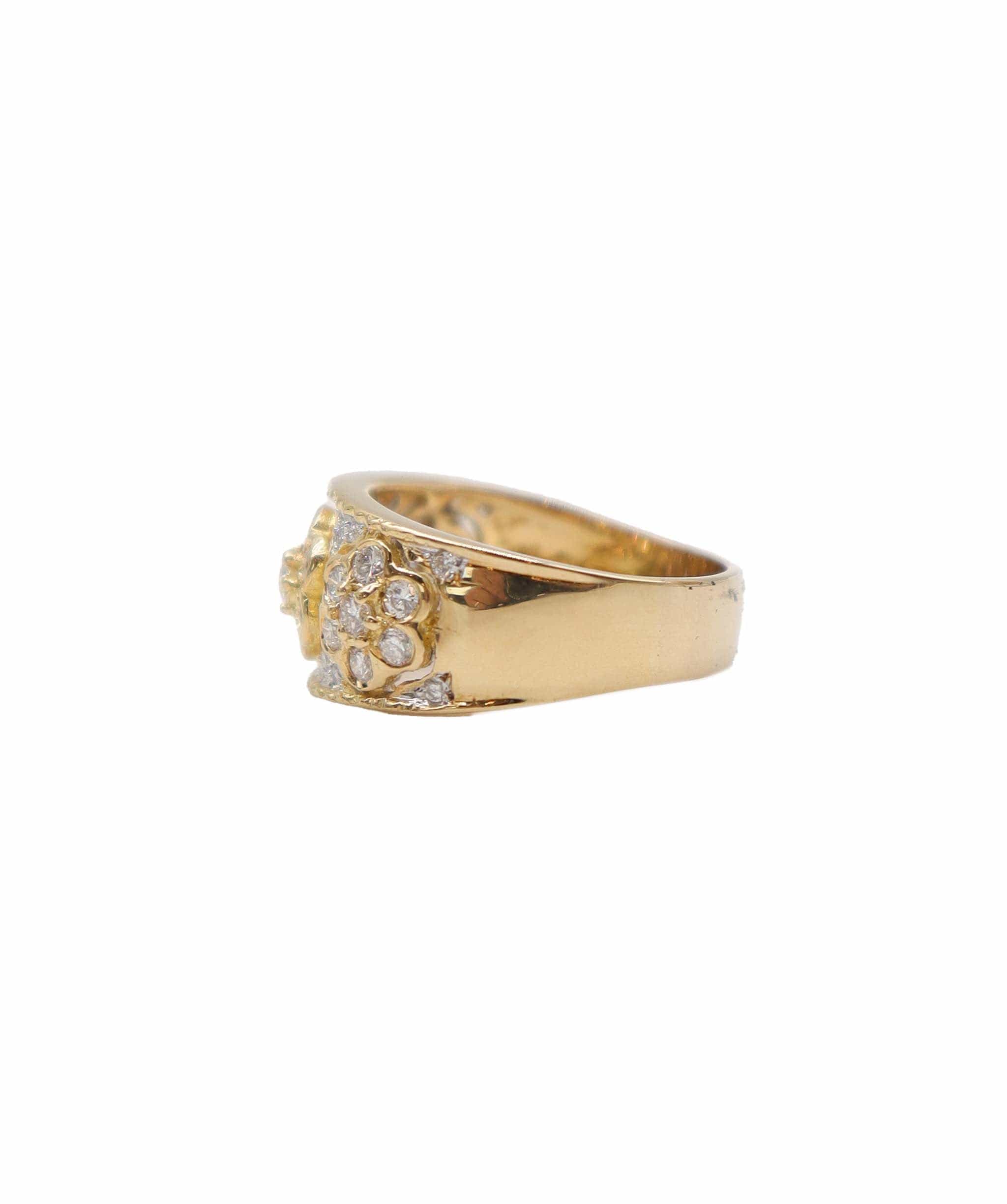 Luxury Promise Ponte Vecchio 11.5 size ring, diamond 0.70ct, K18 YG yellow gold 750, Diamond Ring, Ponte Vecchio DXBS4029