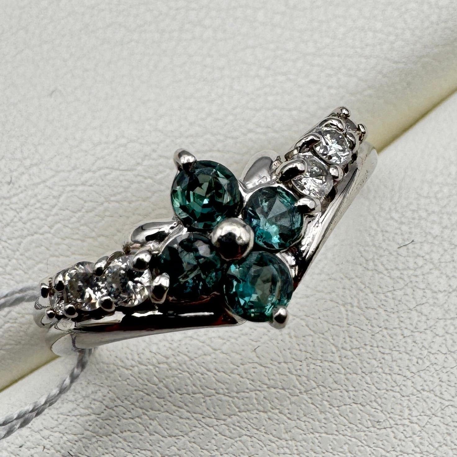 LUXURY PROMISE PT900 Alexandrite Ring AX 0.398ct DA 0.18ct 5.2g 25-6953-0