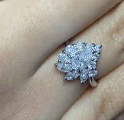 Luxury Promise Pt900 Dial Ring 0.508 0.61 4.7g J111442U4P