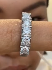 Luxury Promise Pt900 Dial Ring 1.01 6.7g J091227YNS