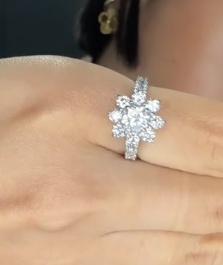 Luxury Promise Pt900 Dial Ring 1.037 1.54 6.8g Medium J1114VE89N