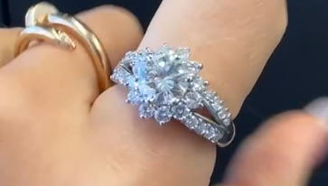 Luxury Promise Pt900 Dial Ring 1.06 0.81 8.4g Medium J1126QK9KG