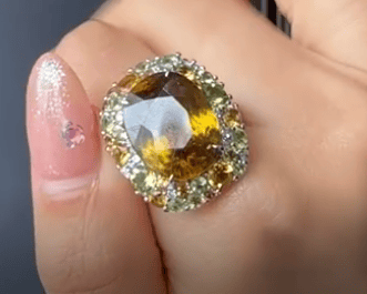 Luxury Promise Pt900 Sphene Ring J0427EDRME