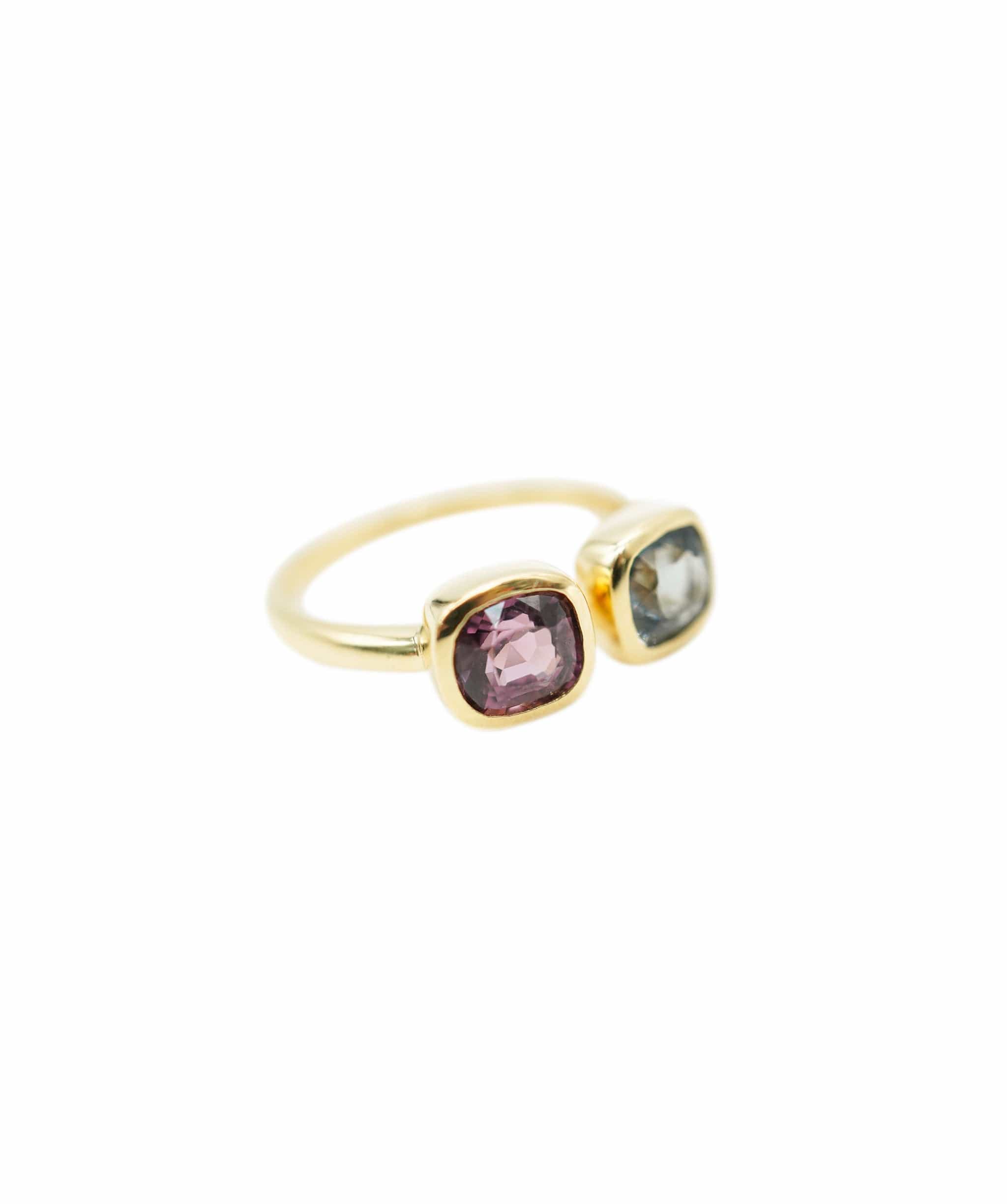 Luxury Promise Purple and blue spinel duo ring 33626 - AJC0751