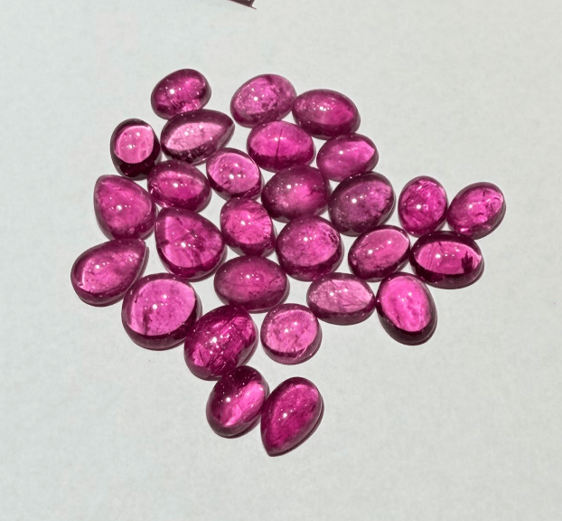 Luxury Promise Purple copper bearing tourmaline cabs (price per 1 stone) DXBCS3918