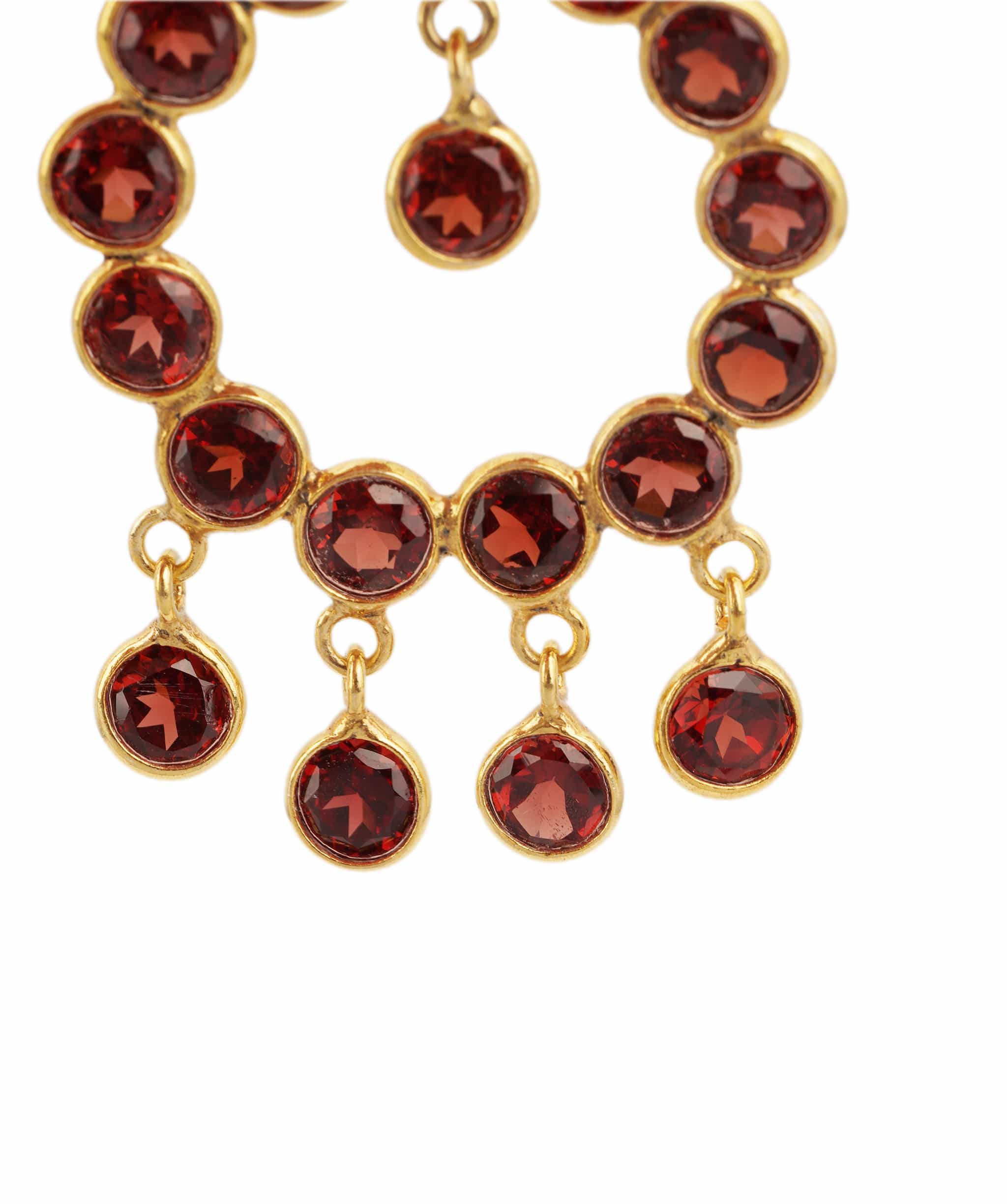 Luxury Promise Red Garnet Dangle Earrings ANC1764