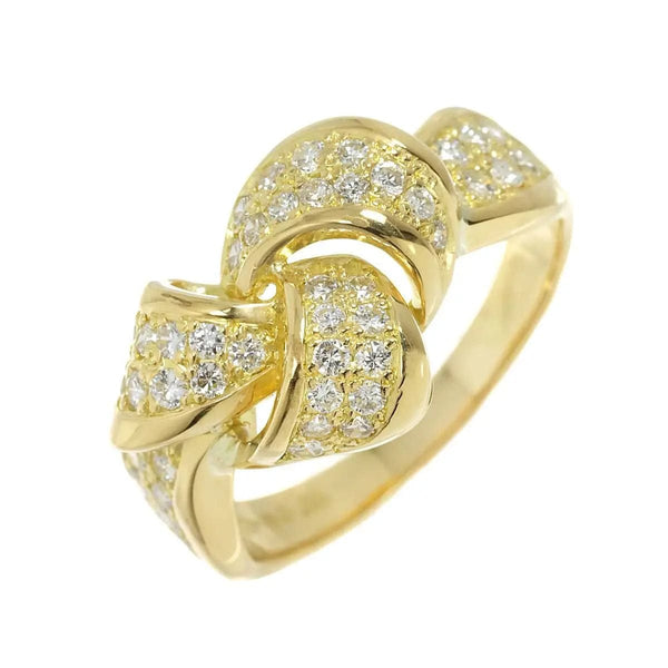 Luxury Promise Ring - Diamond 0.66ct 18K YG Size7.5(US)
