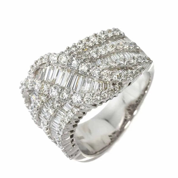 Luxury Promise Ring - Diamond 2.49ct 18K WG 750 Size6.75-7.25(US)