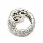 Luxury Promise Ring - Diamond 4.17ct Emerald 0.02ct 18K WG Size4.75-5(US)