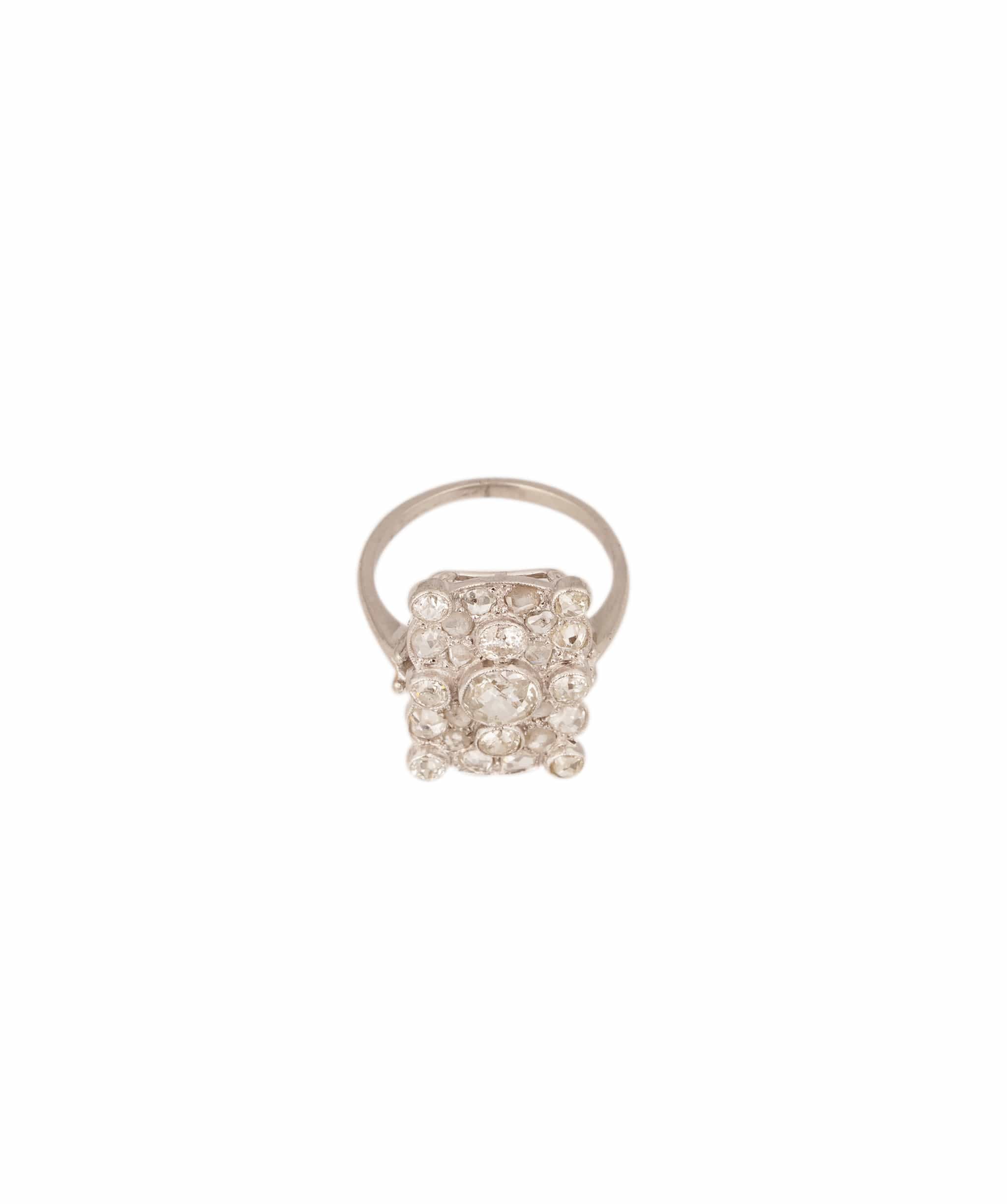 Luxury Promise Rose Diamond Rectangular Ring WA22401